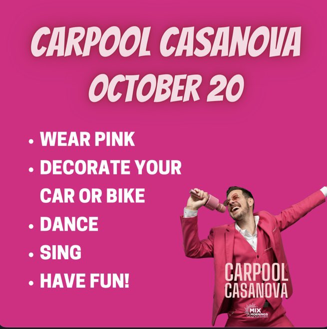Daniel Gridley, M.Ed. (@gridleydaniel) on Twitter photo 📣 #ConnMagnet
Mark your calendars!
🗓️ Friday, October 20th
⏰ 8:45am
📍 carpool
💡 <a href="/MIX1015WRALFM/">MIX 101.5 WRAL-FM</a> rolls into 1220 Brookside Drive for Carpool Casanova! 💗💕🩷 📣 #ConnMagnet
Mark your calendars!
🗓️ Friday, October 20th
⏰ 8:45am
📍 carpool
💡 <a href="/MIX1015WRALFM/">MIX 101.5 WRAL-FM</a> rolls into 1220 Brookside Drive for Carpool Casanova! 💗💕🩷