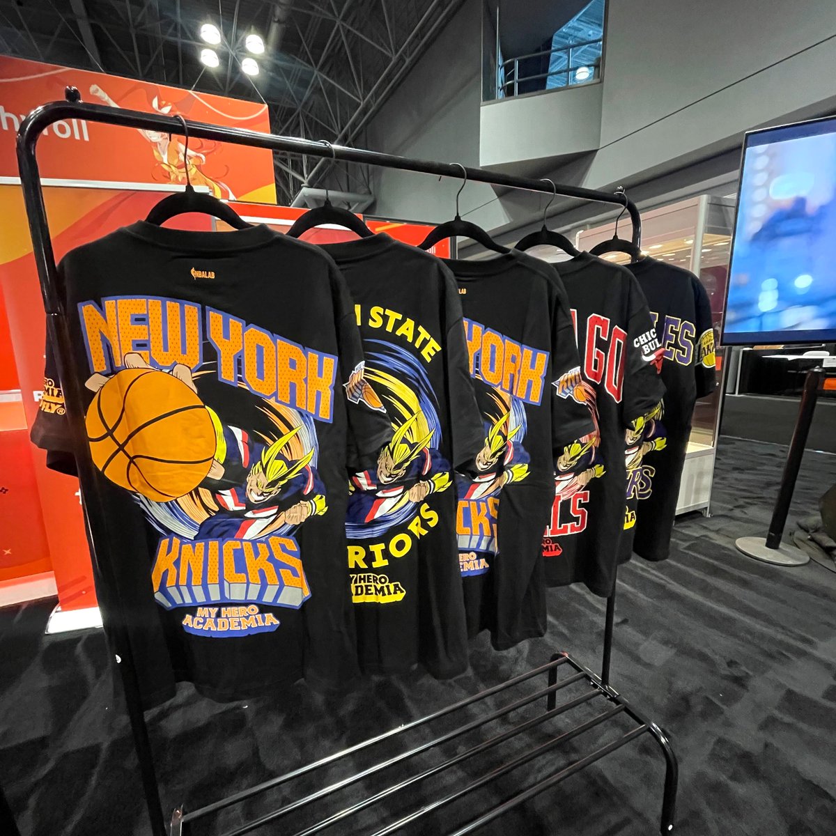 Now's your chance to get Limited Edition @MHAOfficial x @NBA collab t-shirts by @hyperfly at our booth at #NYCC2023! 🔥🏀 Stop by Booth #1653 before they're gone!