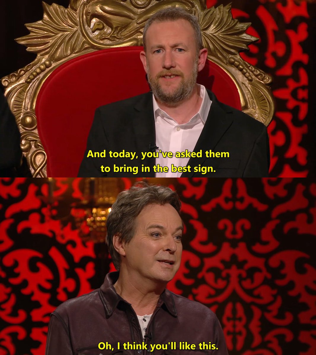 YellowSubsFood's tweet image. Taskmaster s16e2 Hell Is Here (2023) #taskmaster #taskmasteruk #julianclary #alexhorne #gregdavies