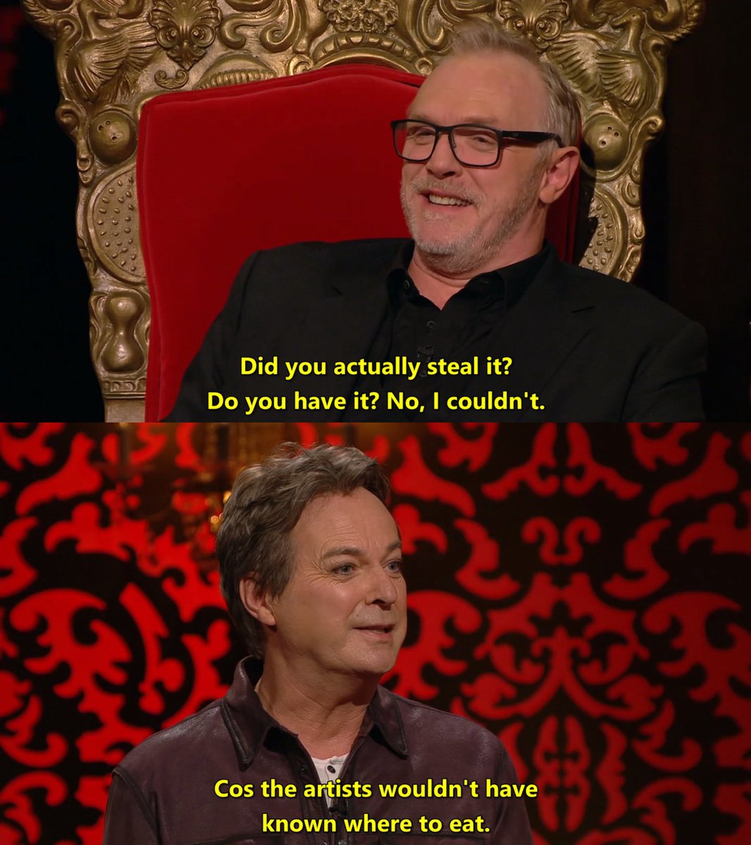 YellowSubsFood's tweet image. Taskmaster s16e2 Hell Is Here (2023) #taskmaster #taskmasteruk #julianclary #alexhorne #gregdavies