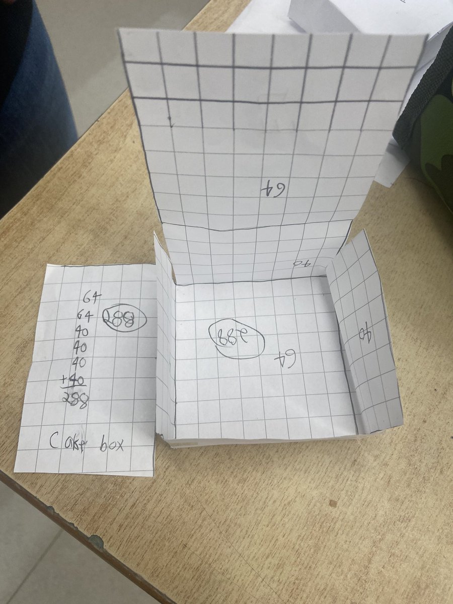 Grade 6 Lakewood students explored surface area. Lots of different strategies and rich math conversations!
<a href="/GEDSB/">Grand Erie District School Board</a> #GEMAAP