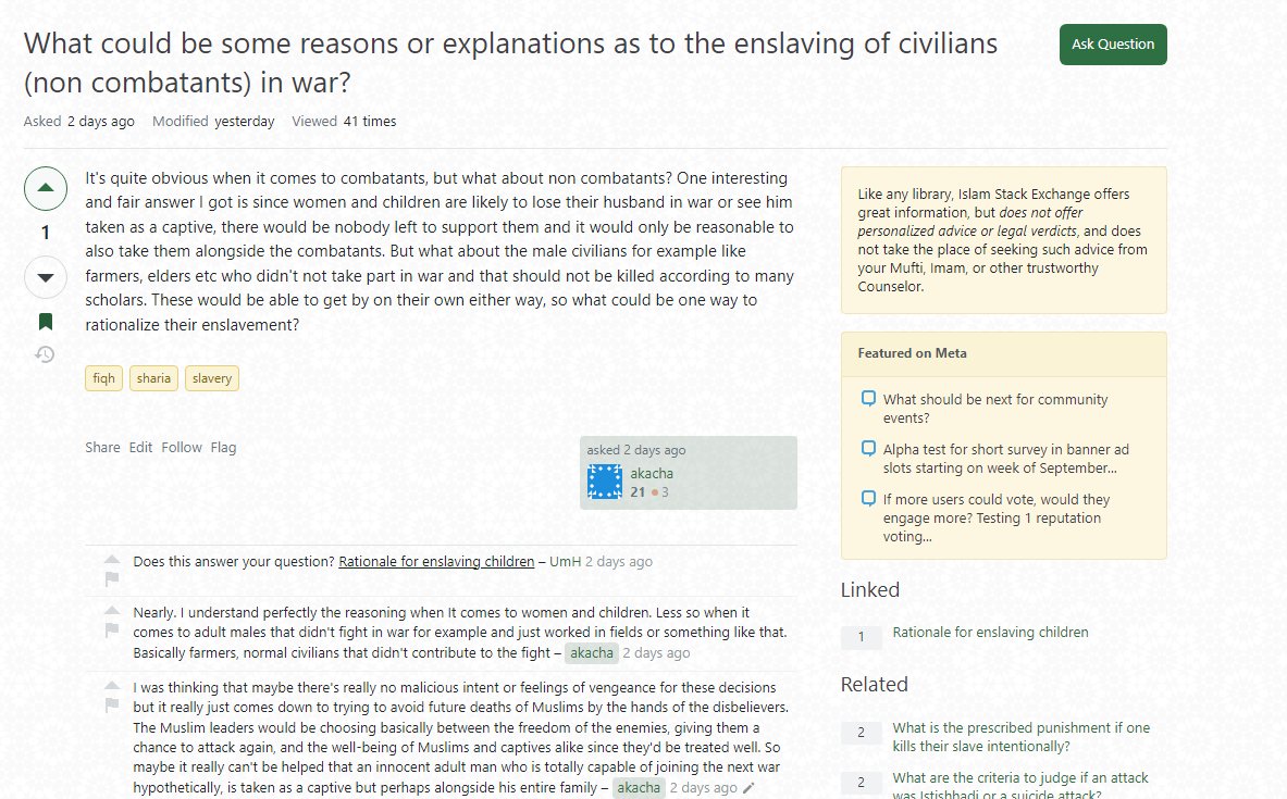 thepaligal's tweet image. Wow, we need to shut down the ISLAM Stack Exchange
People are actually using this forum to conduct crimes and use hostages #islam #stackexchange