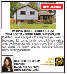 BobPedler's tweet image. Be sure to visit Heather's Open House this weekend and watch for her ad in the Saturday Windsor Star. Ask how your property can be featured in next week's paper.  Heather Holdship Realtor® M 519.567.3723 Office 519.966.3750

#founntainbleau #forestglade #eastwindsor #windsor