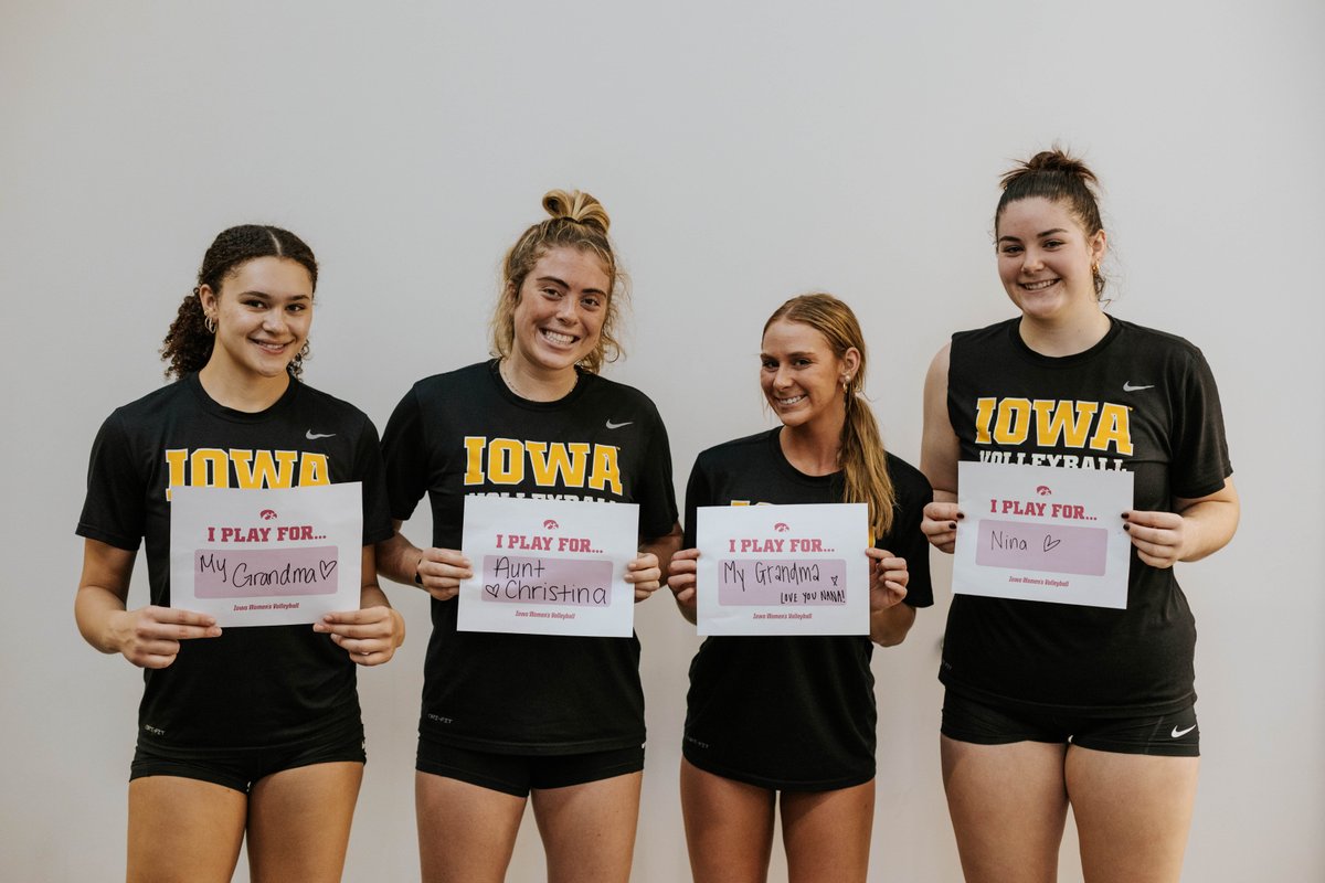 IowaVolleyball's tweet photo. 𝗪𝗲 𝗣𝗹𝗮𝘆 𝗙𝗼𝗿... 💗

#Hawkeyes https://t.co/KShg27KddL