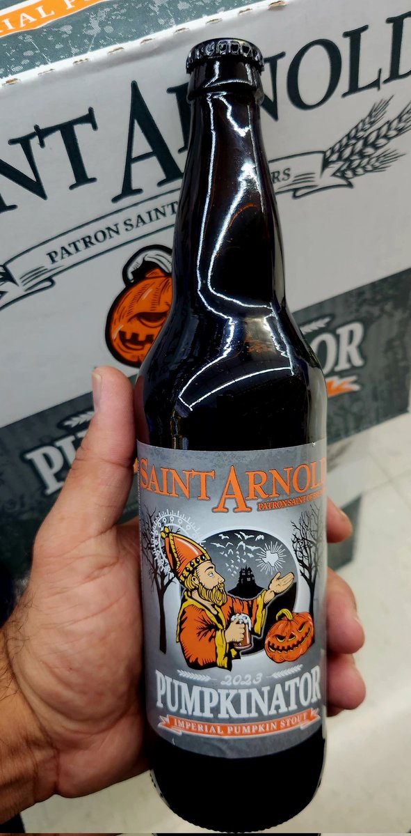 2023 <a href="/SaintArnold/">Saint Arnold Brewing Company</a> Pumpkinator is now available at E1G. #reyes <a href="/franktex/">Frank Mancuso</a> #pumpkinseason #pumpkinbeer