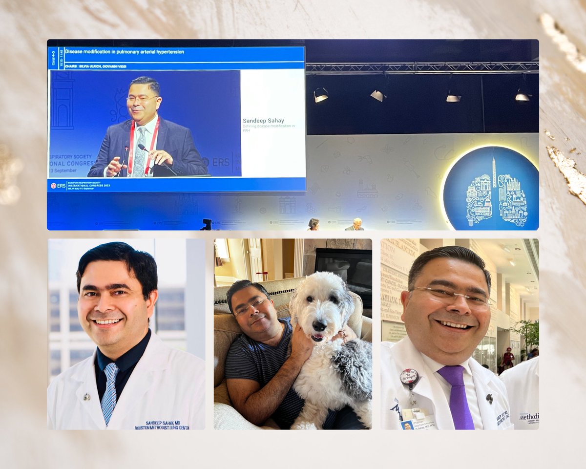 Meet our amazing APD @SandeepSahayMD! He is internationally recognized for his work in #pulmonaryhypertension, and we’re privileged to learn from this distinguished CHEST Educator (awarded 4 years in a row!). In his free time, catch him hanging with family and his adorable pup🔥