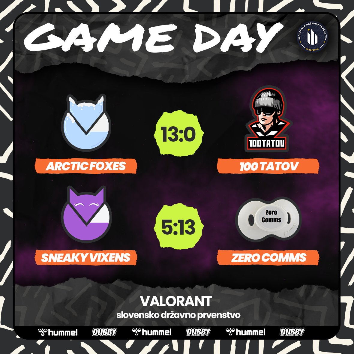 Today we face defeat, but the war is far from over, keep on fighting!
<a href="/eszslovenije/">E-športna zveza Slovenije</a> 
Partnered with: hummel, <a href="/DubbyEnergy/">DUBBY®</a>