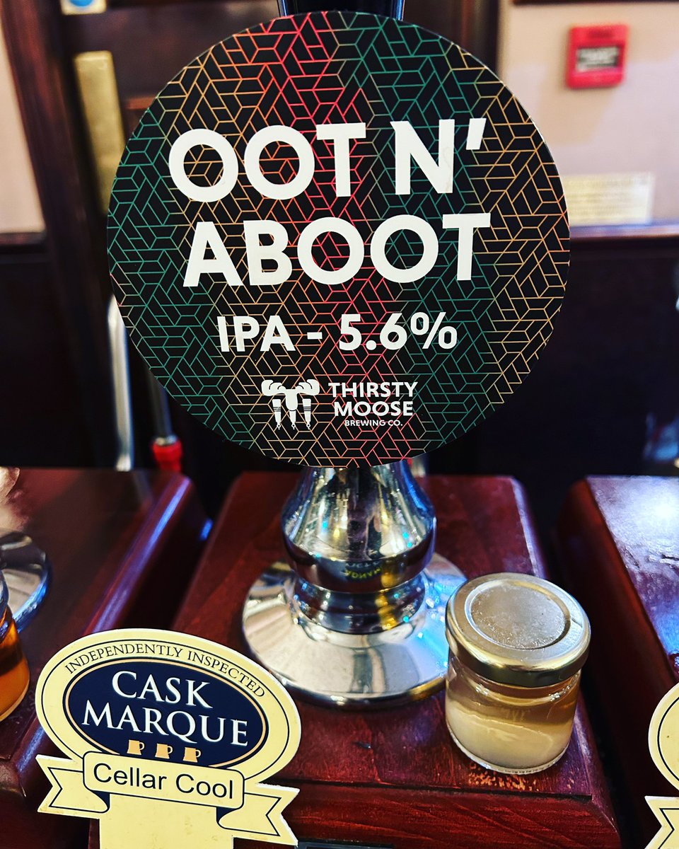 #thirstymoose Oot N’ Aboot IPA 5.6% 🫎🍺 on tap @SluiceMelton 🚂 @caskmarque ✅ @CAMRA_Official 🍺 @CaskFinder 🗺 @RealAleFinder 🧭 #realale #caskale #themeltonconstable #seatonsluice #caskmarque #qualityapproved #camra #caskfinder #goodbeerguide2023 #ootnaboot #ipa