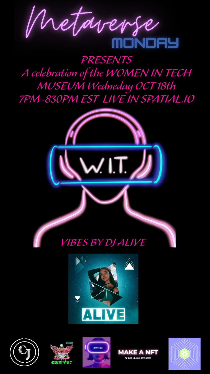Vans_Cmkro's tweet photo. #MetaverseMonday is proud to present an amazing TECHNO experience!
Performance by @degentalks
Join us at the @WITMuseum in @Spatial_io
WEN: 10.18.23 @ 7PM EST
HERE: https://t.co/4i0GVxRGUY
#WITMuseum #HICeeCee #CJMetaEvents #MakeANFT https://t.co/MZ06wubx8u