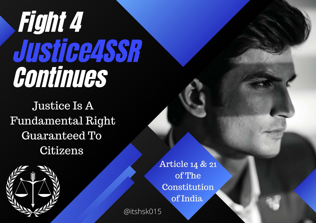 I Am Sushant I Want Justice ⚖️ 
#JusticeForSushantSinghRajput 

40 months of Injustice to him.
37 months to CBI InSSRCase.
Still no chargesheet filed.
Why delay ⁉️
<a href="/Copsview/">Praveen Sood</a> <a href="/CBIHeadquarters/">Central Bureau of Investigation (India)</a> <a href="/rashtrapatibhvn/">President of India</a> <a href="/VPIndia/">Vice-President of India</a>
