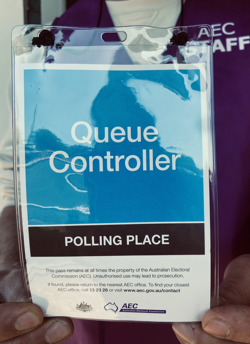 margokingston1's tweet photo. 1. The #Comboyne ballot box in our beautiful War Memorial Hall, owned and run by our tiny community, as is the Showgrounds, rural transaction centre, museum. Volunteers stretched!
Voters laughed in delight that @AusElectoralCom has a “Queue Controller”.
#LyneVotes https://t.co/AQPON83U60