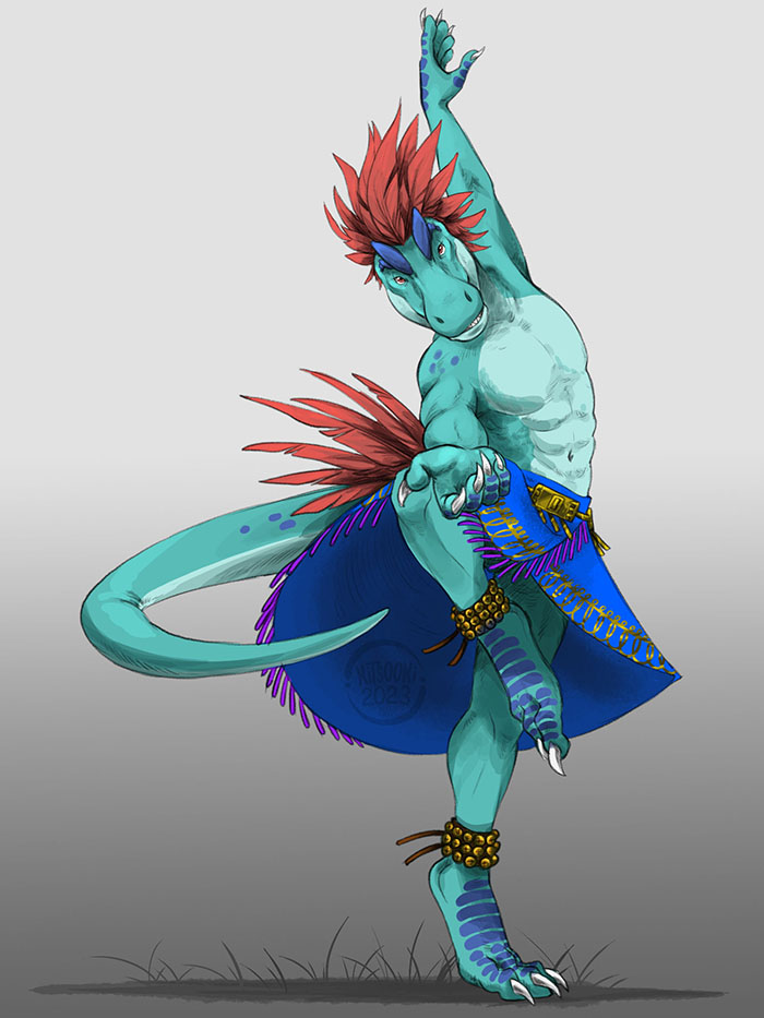 "Won't you dance with me?"
Colored sketch for Lazosaurus 🦖