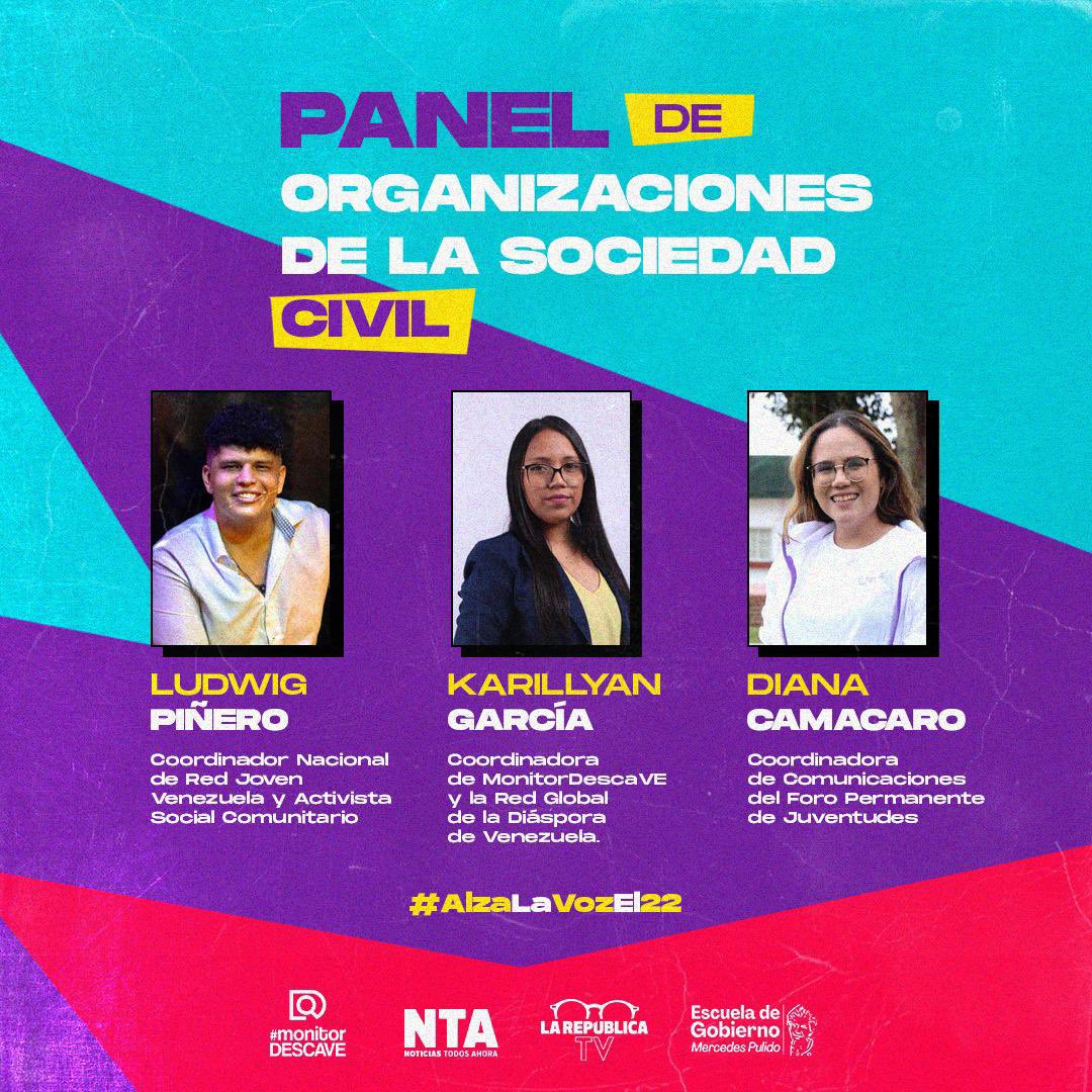 LaRepublica_tv's tweet photo. 🟠Organizaciones de La Sociedad Civil Juvenil, moderado por @elinaguerreror  y @shownyazar el cual contará con jóvenes de distintos sectores de la sociedad civil, dedicados a ejercer y visibilizar derechos humanos. https://t.co/CFMREApKy4