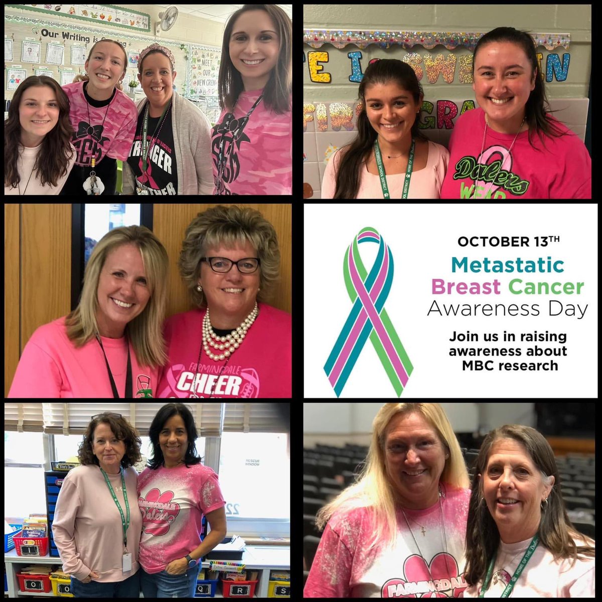 Today is Metastatic Breast Cancer (MBC) Awareness Day. The Farmingdale Federation of Teachers - FFT proudly wore PINK and donated to the Making Strides campaign. @MakingStridesLi 🩷#dalerstrong #breastcancerawareness 💕 NYSUT - A Union of Professionals NYSUT Nassau