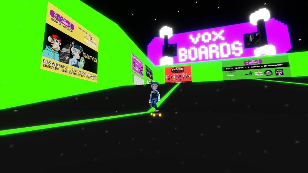 New sk8 season contest starts now!!

1. Join hyperfy.io/voxboards
2. Equip one of the voxel Prime Mates avatars
3. Take a screenshot riding a VoxBoard
4. Comment bellow with the screenshot &amp; tag friends

🏆1 skater will win a fresh <a href="/PrimeMatesBC/">Prime Mates Board Club</a> NFT🛹

📸Submit before  monday