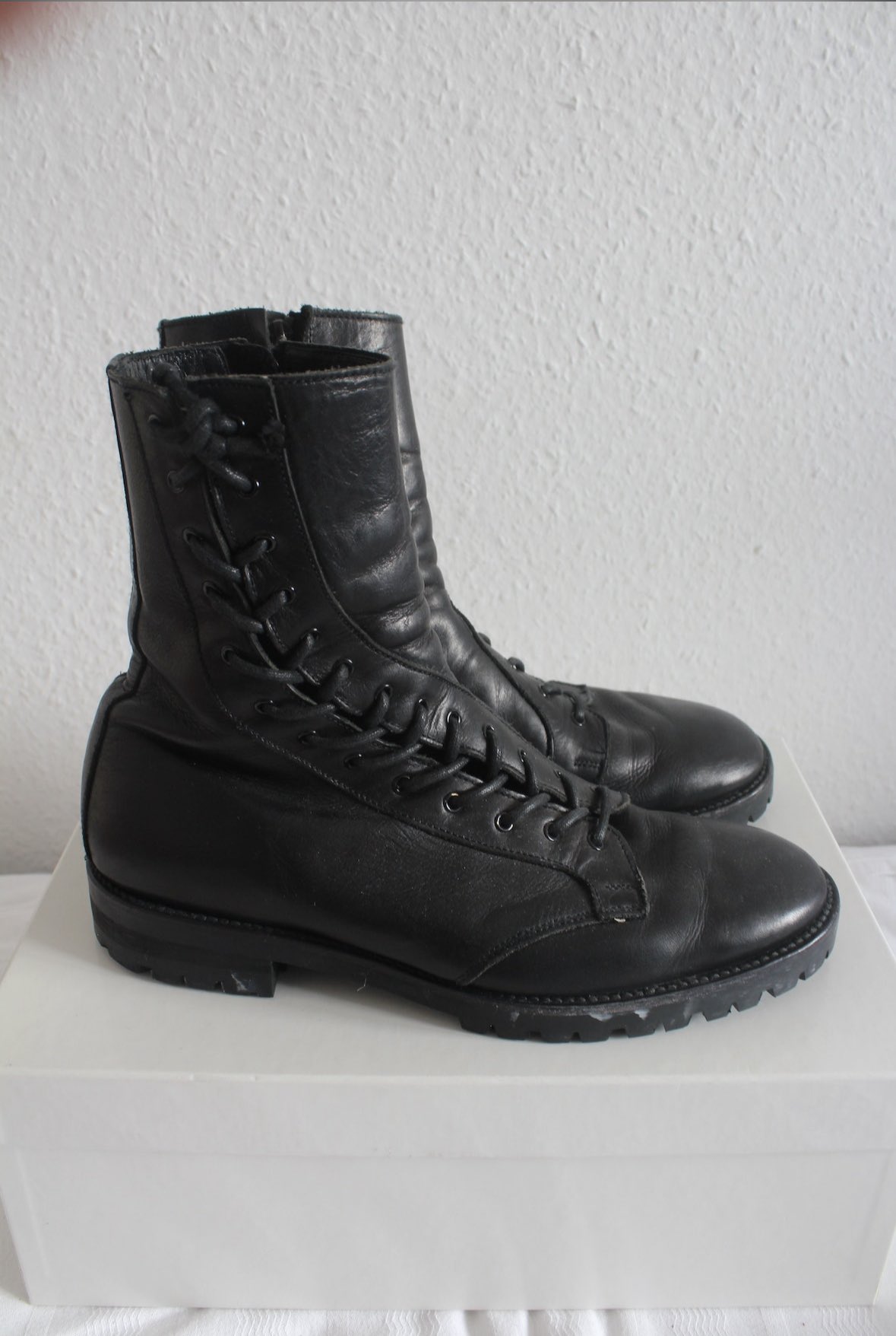 Yohji yamamoto twist sales lace up boots