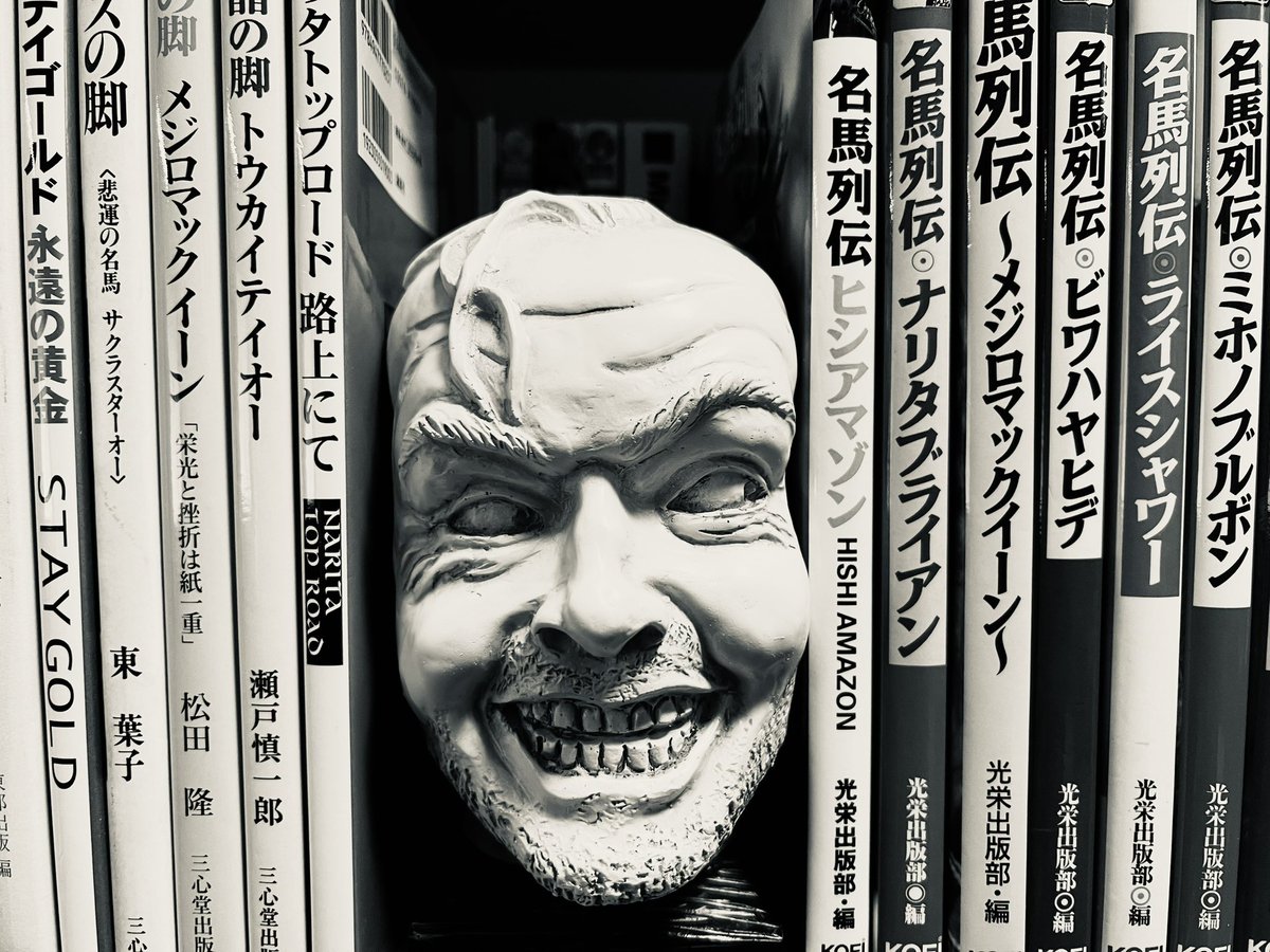おはようございます  そして、こちらが資料の間から顔出すシャイニングでございます