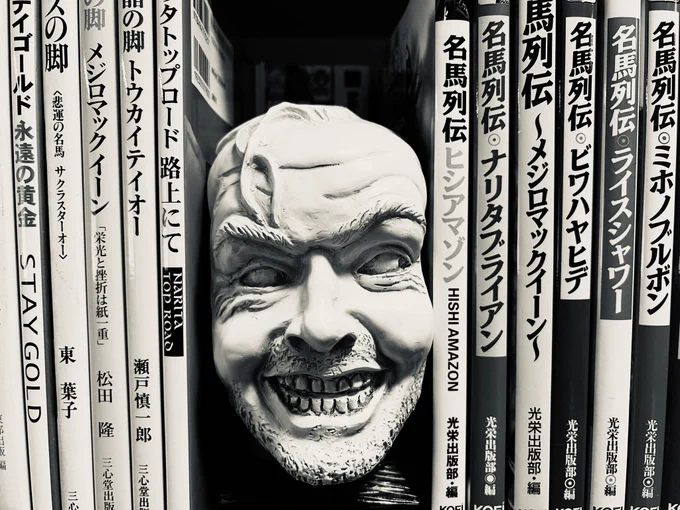 おはようございます  そして、こちらが資料の間から顔出すシャイニングでございます