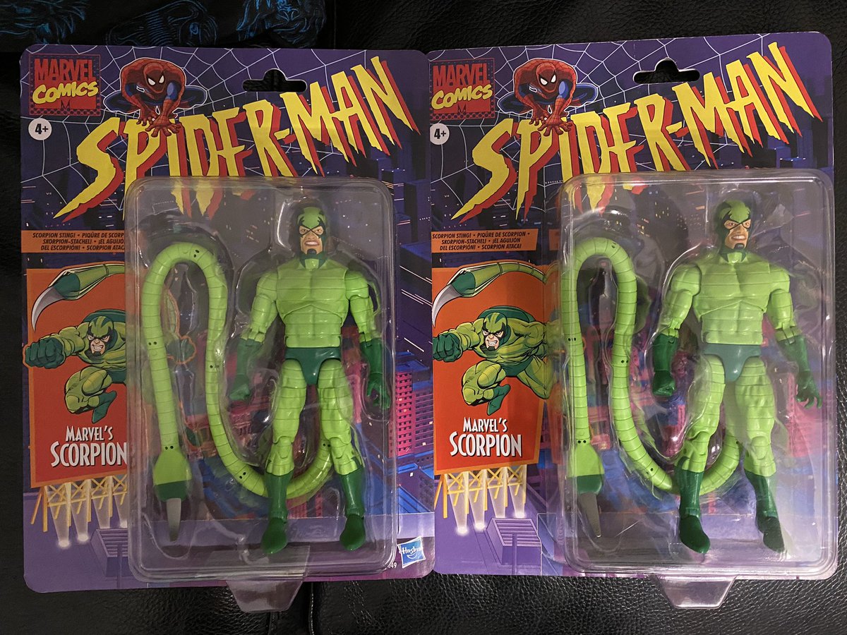 Iamzodkneel's tweet photo. Finally got another #Scorpion from #Popcultcha in Australia 🇦🇺 this week so I can have one to open and have one #MOC 😁 also got a #Kraven from the same place. For me these #Spiderman retro cards make collecting fun ☺️ keep em coming @Hasbro keep em coming 🙏🤞🏻 … https://t.co/t5dlxGlswF