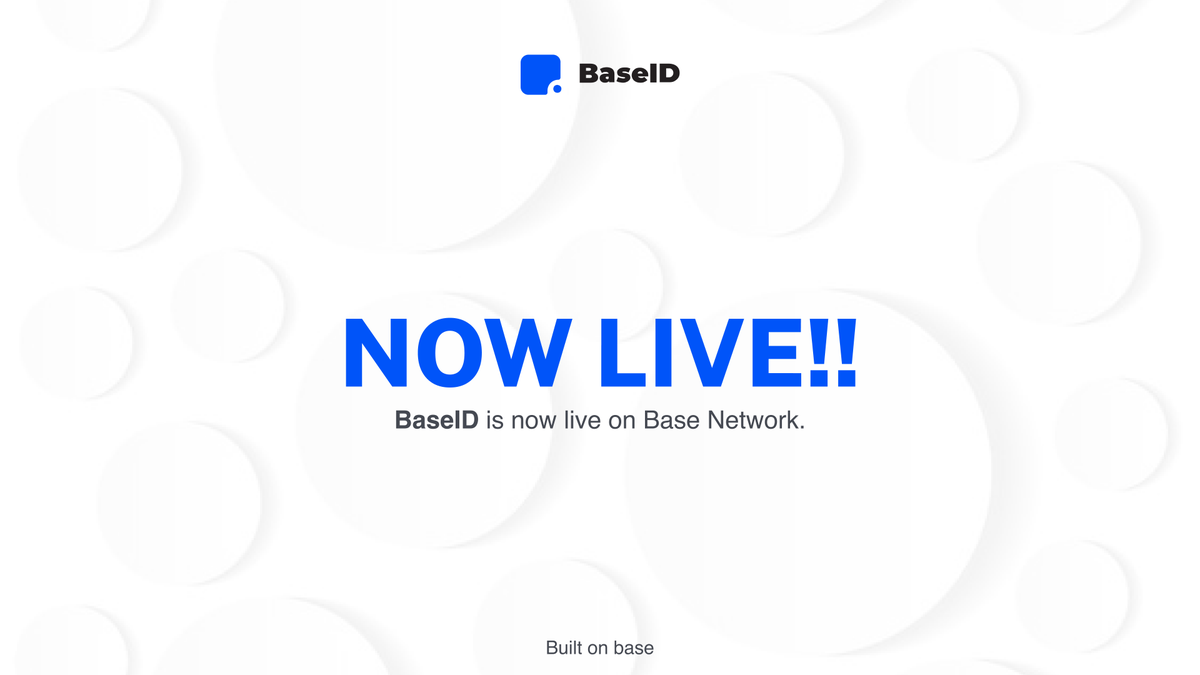 baseids's tweet photo. Today, we unveil BaseID

A revolutionary system where users can take full control of their digital identities on #Base. BaseID aims to give every user the ability to represent their complex cryptographic addresses with preferred human-readable Identities (IDs) which can... https://t.co/wYseyY8OV4
