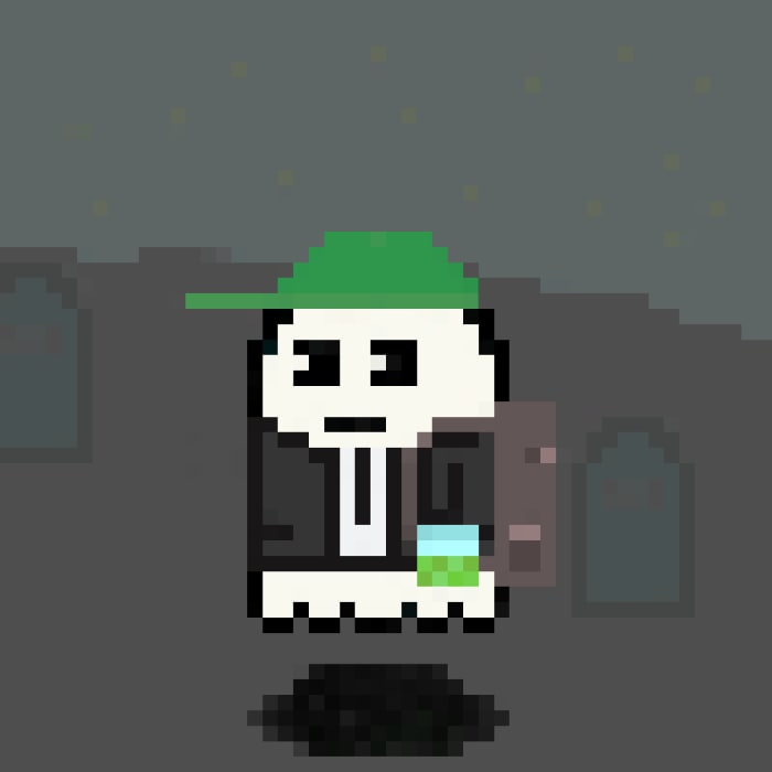 Nostradamus411's tweet photo. Thrilled to have pulled 'Bob The Backpacker' one of the 33 from my Ghost Frenz Pixel Club mints👻
Everyone knows Bob always brings extra medicine to share at #GFPC meetups so everyone can float up to the $STARS ✨🔭 https://t.co/TgPxYSdkuG