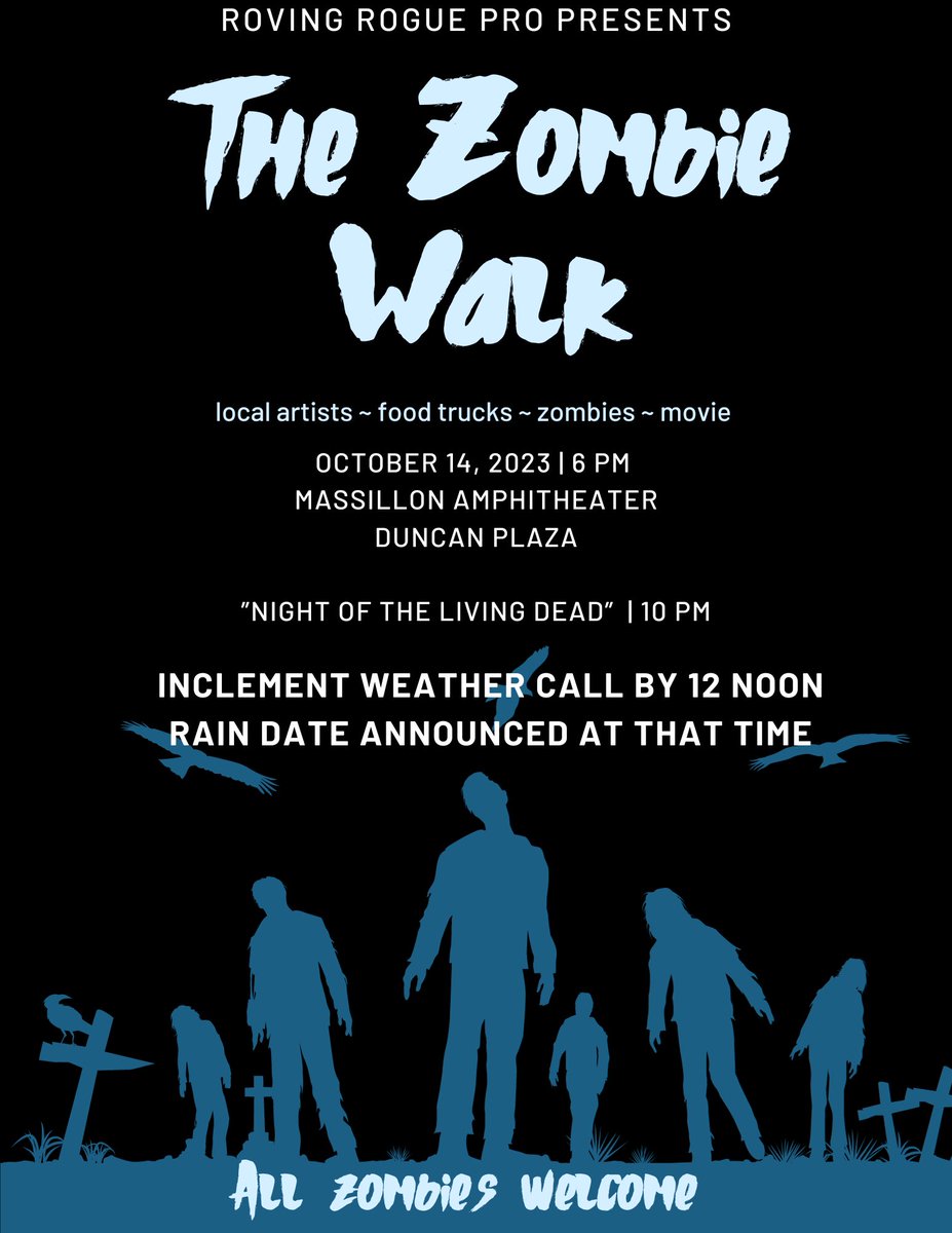 Yeah, we’ve seen the weather reports too.
If we have to postpone, we will have news and updates posted to our social media accounts by noon the day of.
For us, go put some good mojo out in the world that the weather reports are very very wrong.