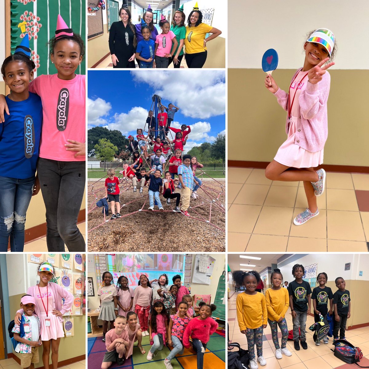 Got a few pics of our kiddos celebrating Homecoming! Let’s GO Cougars! 🏈 ❤️ 🙌🏻 <a href="/CharlesRDrewES/">Drew Elementary</a>