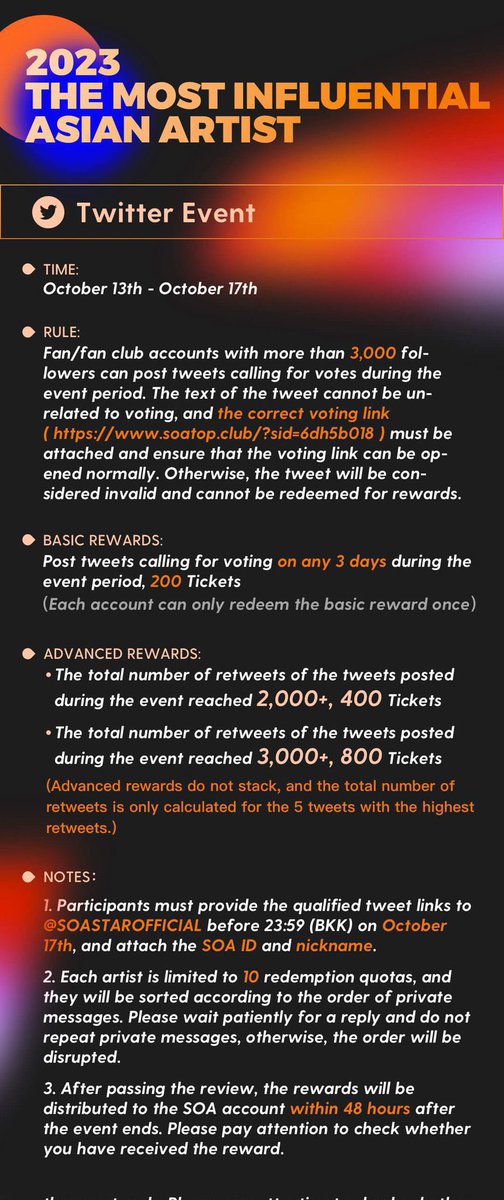 beckyvnangels's tweet photo. [ Twitter Event #SOA Day 2] 13 - 17.10.2023

Angels let's go Vote #Beckysangels as "2023 The Most Influential Asian Artist"

🔗 https://t.co/HvK6uW9C0g

🎯 Post tweets for voting 3 days = 200 Tickets
🔄 2,000 = 400 Tickets
🔄 3,000 = 800 Tickets
 
#beckysangels
#bvna https://t.co/lPC01PMcHu