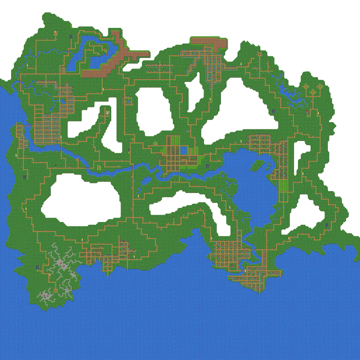 SubToOptimus's tweet image. I&apos;ve been working on my game a bunch this year (I now have +200hrs into the engine total) and wanted to share this with you. This is one of the regions I&apos;ve made for the game so far, for reference this image is scaled to 256x256 with each tile representing ~5x5 area in-world.