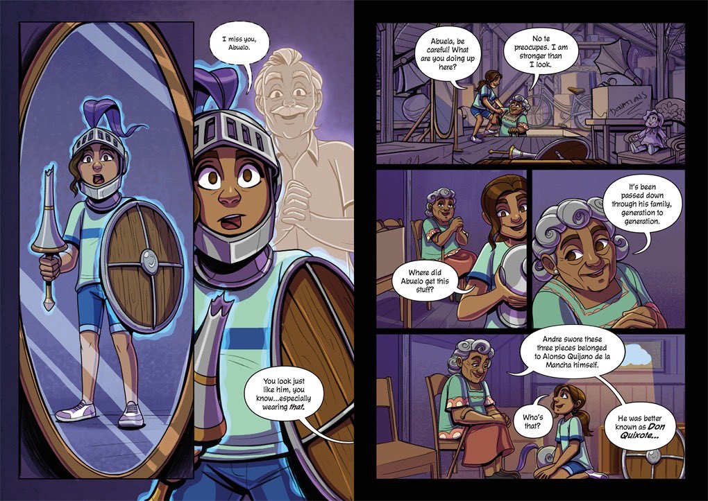 MonicaM_art's tweet photo. Hola #LatinesCreate / #LatinxCreate 💜

I’m Monica , I’m a Mexican/Salvadoran/American illustrator for graphic novels, animation, and games. I’m the illustrator of Doña Quixote: Rise of the Knight, Kids on Bikes and Guardians of Matrimonia ✨ 

🎨 https://t.co/8CBJ1sQ4oC https://t.co/uvXjhuzjS0