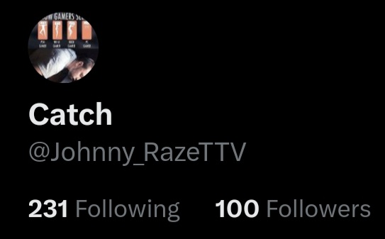 Johnny_RazeTTV's tweet image. Thank you everyone we finally did it. 100 followers on here. Appreciate you all and can't wait to continue growing