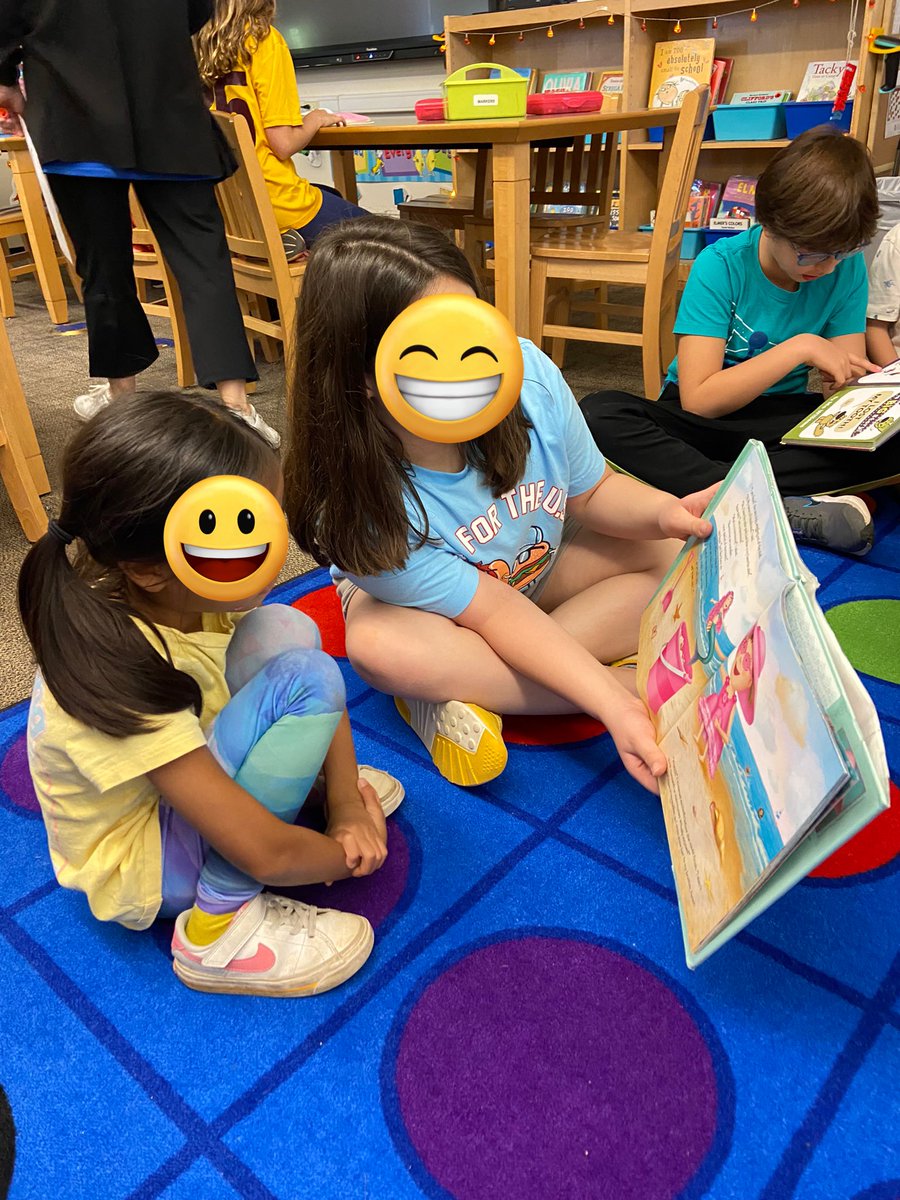MrsManleysClass's tweet photo. We had a great first visit with our library book buddies in Ms. Tremont’s 1st grade class! I loved seeing the 4th graders being such great role models for the 1st graders! 🥰 https://t.co/7AWQQz89oC