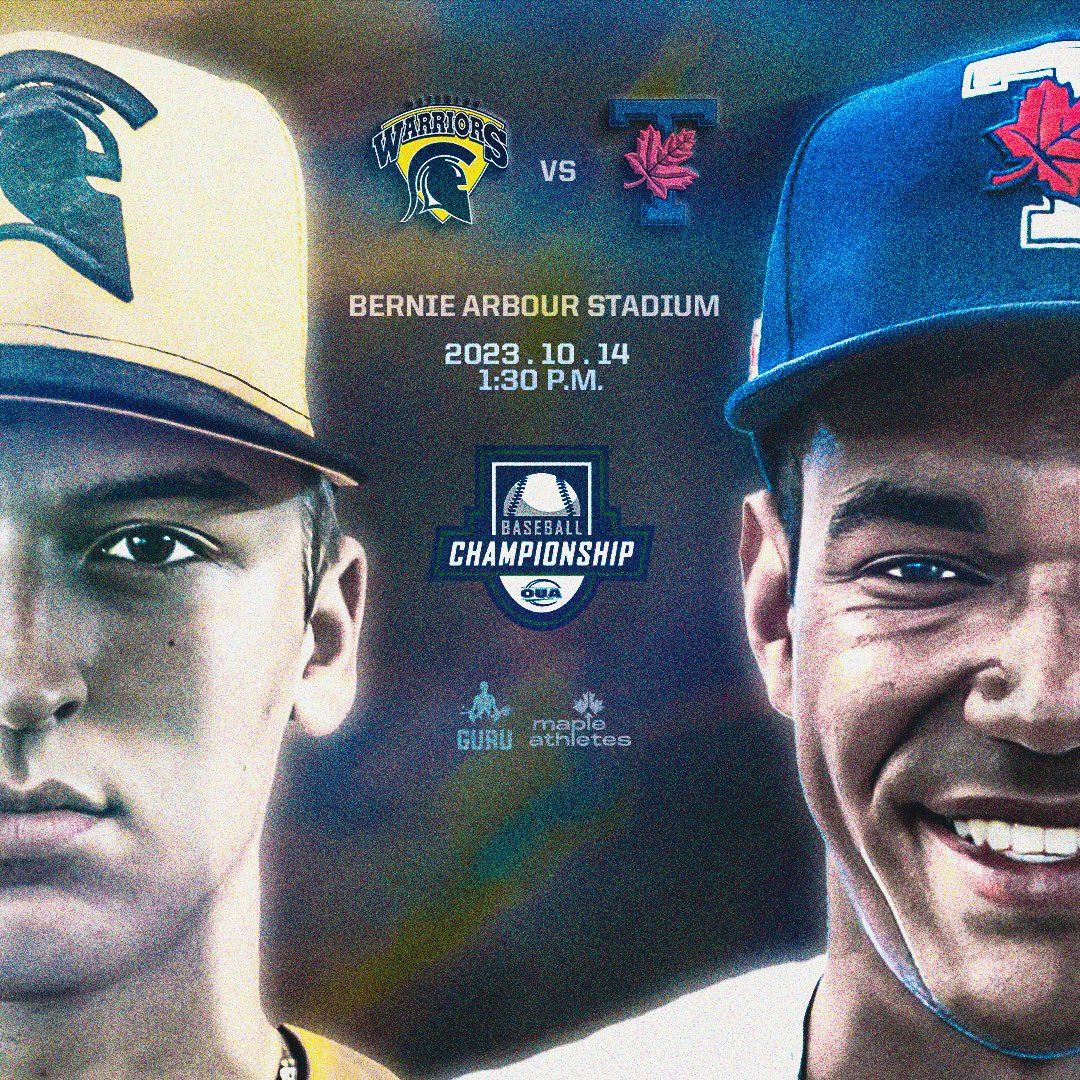 OUA CHAMPIONSHIP MATCHUP 🍿 

Warriors ⚫️🟡 vs Varsity Blues 🔵🔴

The top 2 teams all season long meet up. Waterloo heads to the finals for the first time since 2014. Toronto is off to the finals for the 3rd consecutive year. Winning in 2021 and coming up just short in 2022.