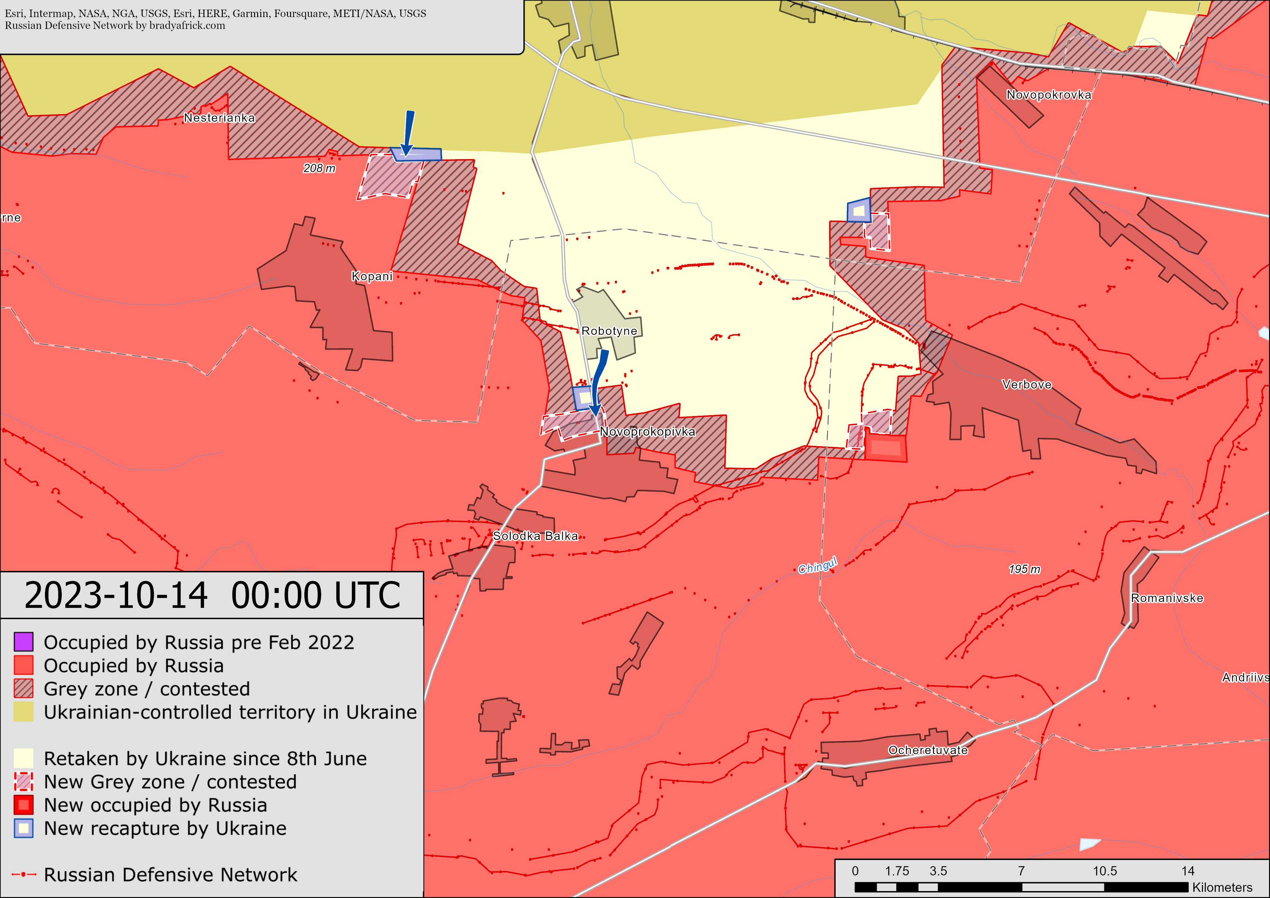 Карта боевых действий на Украине 