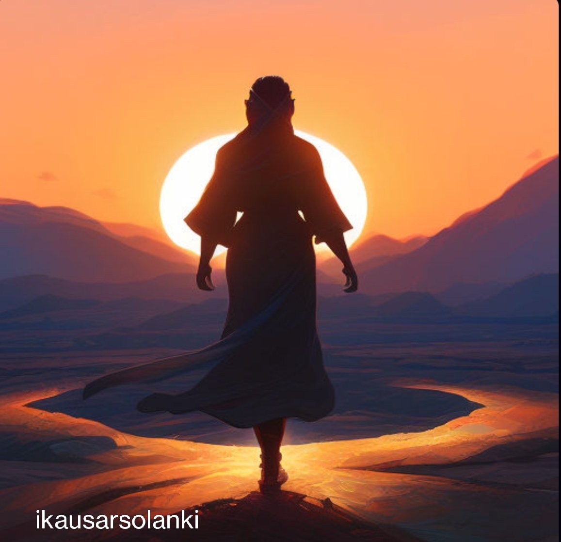 ikausarsolanki's tweet photo. Chasing shadows and witnessing the celestial dance of a Solar Eclipse 🌞🌕🌑
*All AI Artists are invited.
*Do Share your version of the Solar Eclipse.
#SolarEclipseMagic https://t.co/5iMdrYzX8S