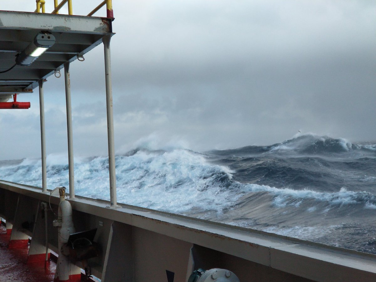PaleoGeochemist's tweet photo. After two months at sea, a few days of transit, some waves, great memories, km of cores, land is finally seen. Island is our #exp400 final destination.  Happy to go back to home and to start work on the collected cores. Sad to quit @TheJR thinking it will never happen again. https://t.co/0z4pAtpW8P