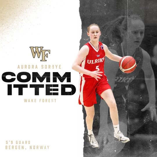 Big congrats to 2024 5’9 guard @AuroraSorbye as she commits to Wake Forest! @CoachMegGebbia @MilletteGreen @naflores22