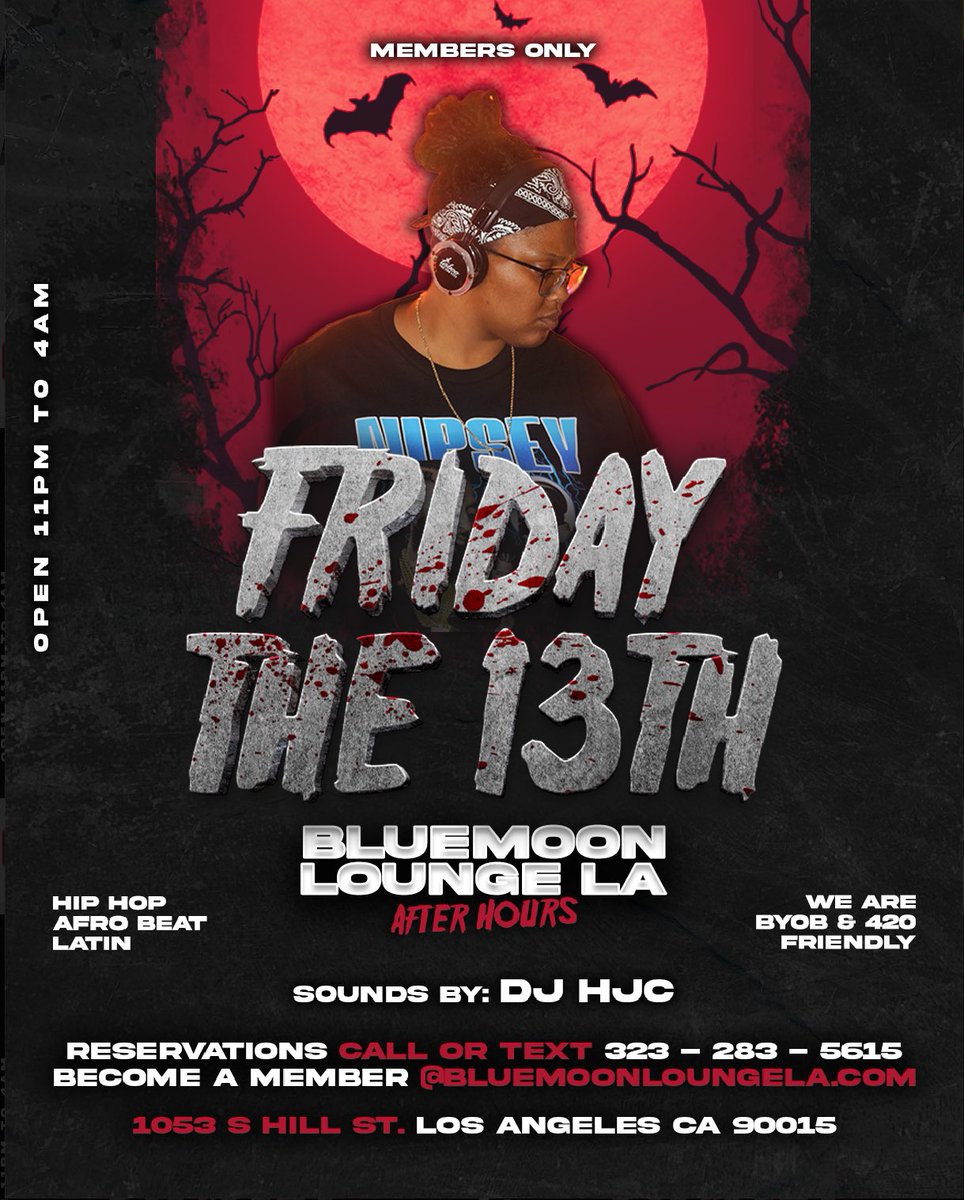 djhurricanelena's tweet photo. When I say โItโs That Timeโ that means weโre taking this to another level. We at @bluemoonlounge.la tonight! DM for more details.
๐ธ: @grimmworkz
#time #thattime #itsthattime #anotherlevel #onthatlevel #blue #moon #lounge #afterhours #dtla #lalive #hookah #byob #turnup https://t.co/g656krwBGa
