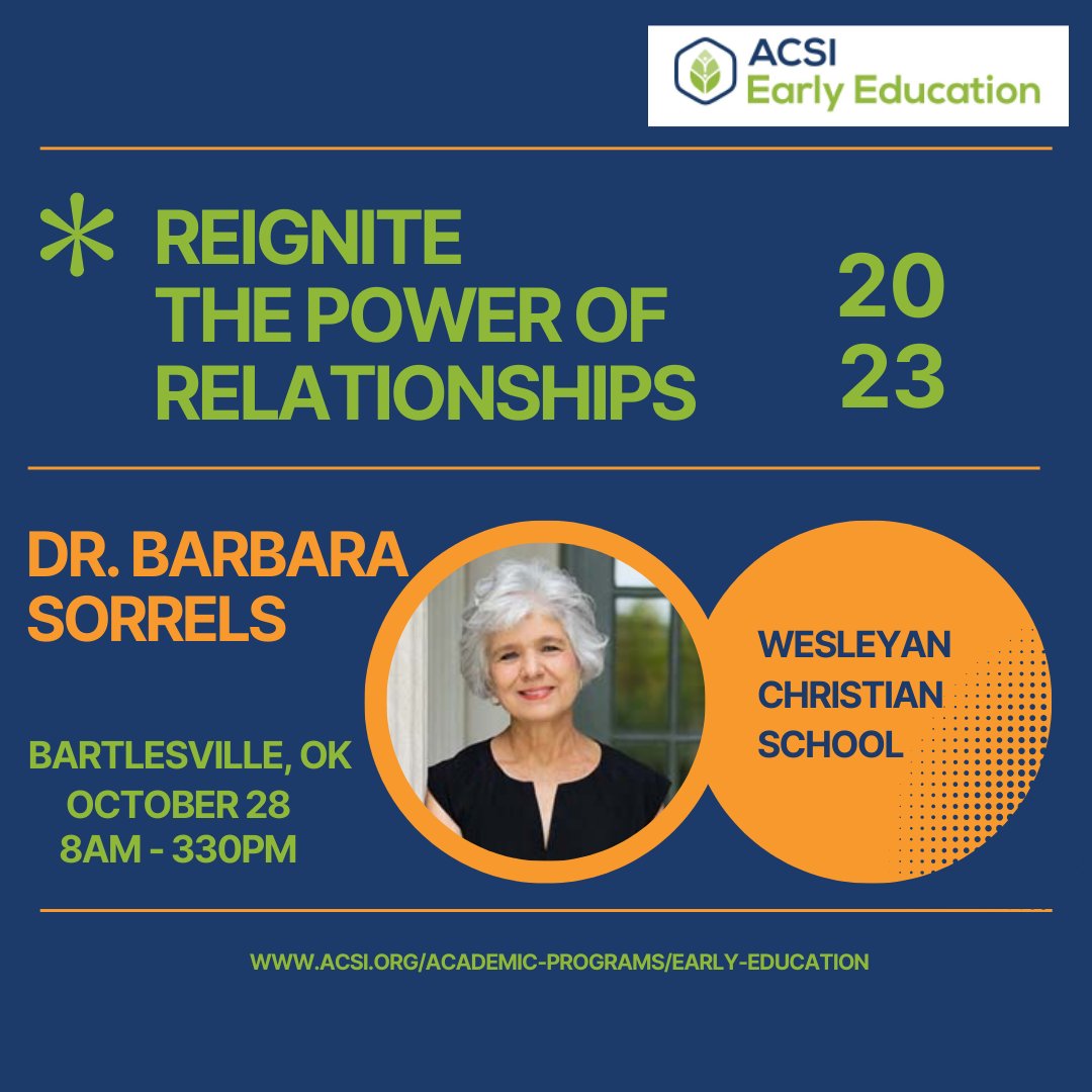 pennconsulting's tweet photo. Join us in Bartlesville, OK where Dr. Barbara Sorrels with Connected Kids will lead us to a better understanding of brain development. Let’s cultivate resilience as we grow in our understanding of God’s design of the brain.
https://t.co/THF84RjMoo https://t.co/WN9BQAzqci