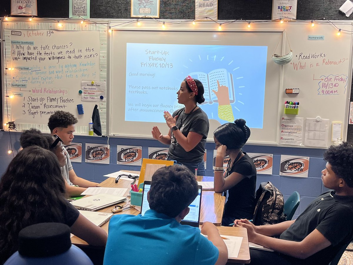 AJMicieli's tweet photo. After weeks of support, @garcie11 has empowered her students to work in small groups to complete fluency probs on each other.

Students explained the process they take and the goal for fluency probs.

#ItsGrowTime
#MakeItBetter
#EmpoweredStudent https://t.co/qrbdT9yVXi