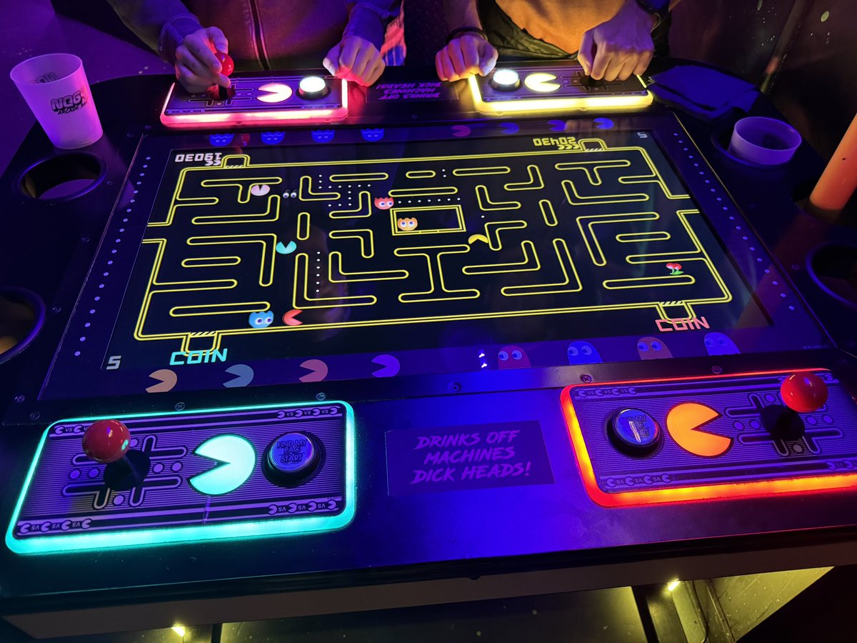 cloud_raccoon's tweet photo. #NQ64 in London, where the drinks flow like water and the Games take you back to a time where DLC and day one patches were never even a thought!! Dr Ro Bev Nik is the greatest drink name ever!! https://t.co/vKPddMkjj5
