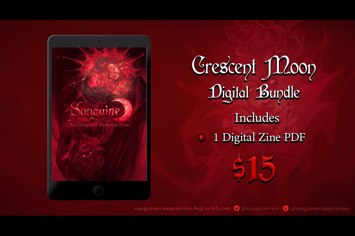 Crescent Moon (Digital Only) — $15
Looking to take just a nibble?

This bundle includes:

🩸 PDF copy of the zine.
