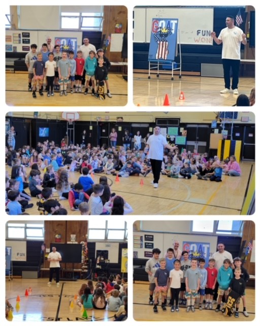 G.O.A.T visits Forest Lake School!  Thank you for reminding our students to do extraordinary things!