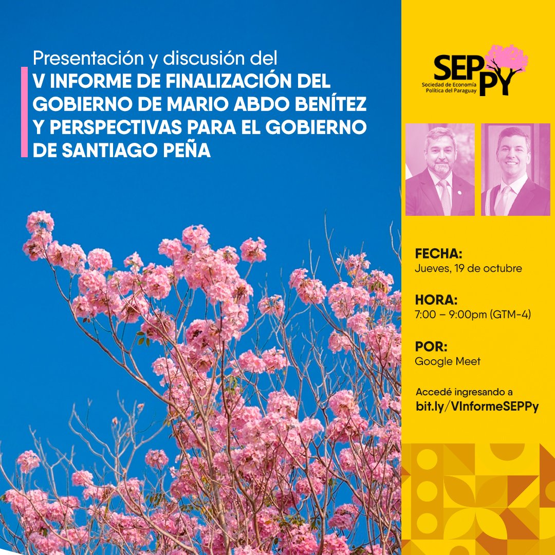 🟣 ¿Te interesa discutir con lxs autores sobre el documento de análisis?

➡️ Te esperamos el próximo jueves 19 de octubre a las 19:30 H. 

✅ Para tener acceso a la sala virtual, inscribite en el enlace que te dejamos acá 
🔗forms.gle/9wxpNYRkb8cPeF…

¡Te esperamos!