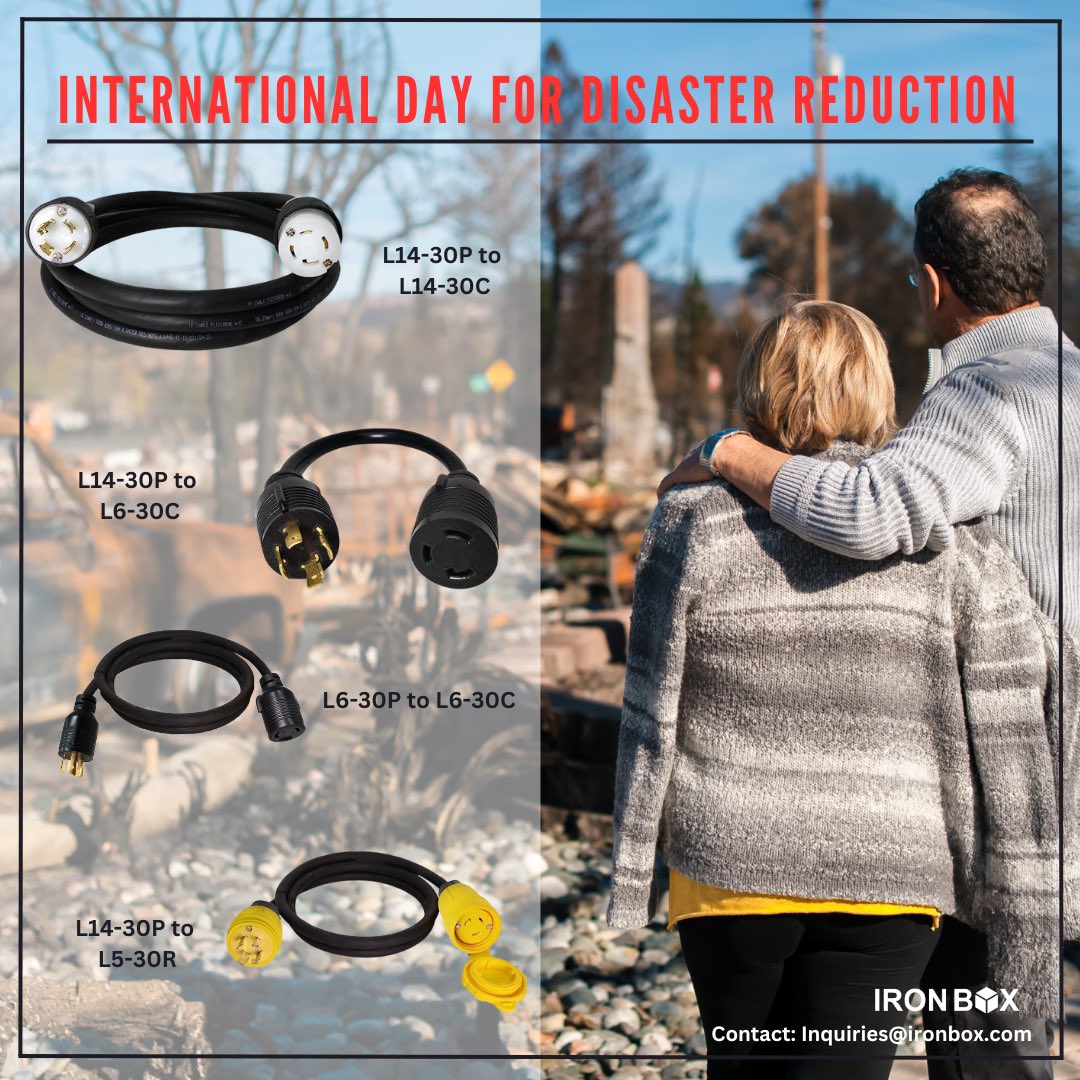 October 13th is International Day for Disaster Reduction! 🌪️✔️ Empower your safety by staying prepared with essential power cords to ensure connectivity during emergencies. Be ready, be resilient! #DisasterPreparedness #powercords

amazon.com/stores/page/EF…