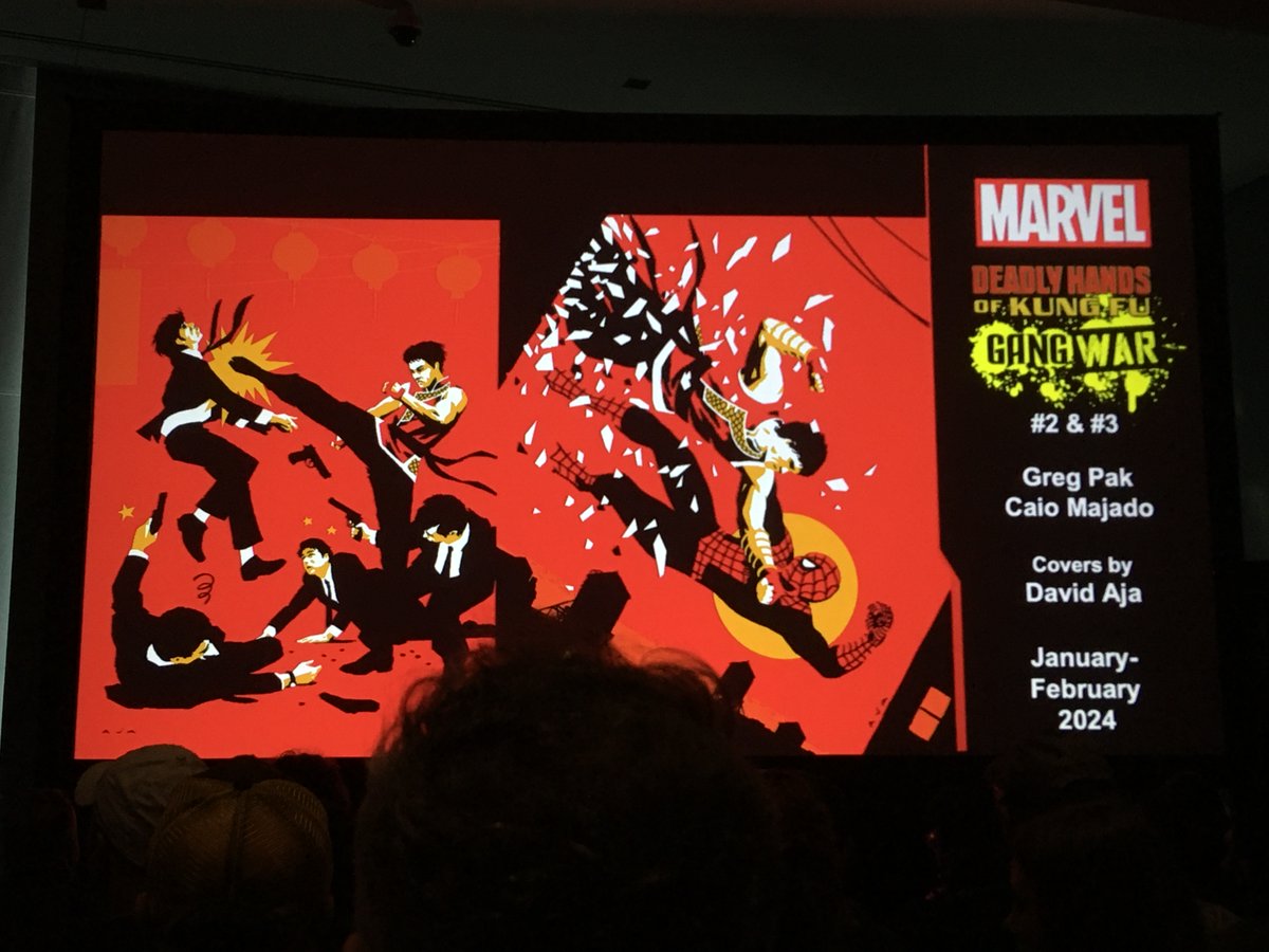 AIPTcomics's tweet photo. Is there anyone better than @davaja? Covers for Deadly Hands of Kung Fu: Gang War!
#comics #SpiderMan #ShangChi #GangWar #Marvel #NYCC2023 @gregpak https://t.co/ZldcRB1Fc3