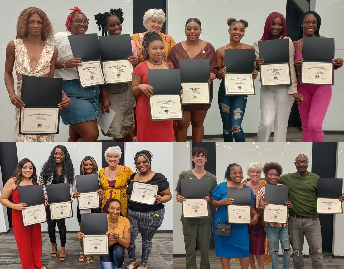 Congrats to our CNA &amp; Certified Medication Tech grads, honored at a Sept ceremony at the Lee’s Summit campus. Thanks to partnerships, qualifying students are eligible for debt-free scholarships for these courses &amp; others. #OpportunityInAction ucmo.edu/future-student…