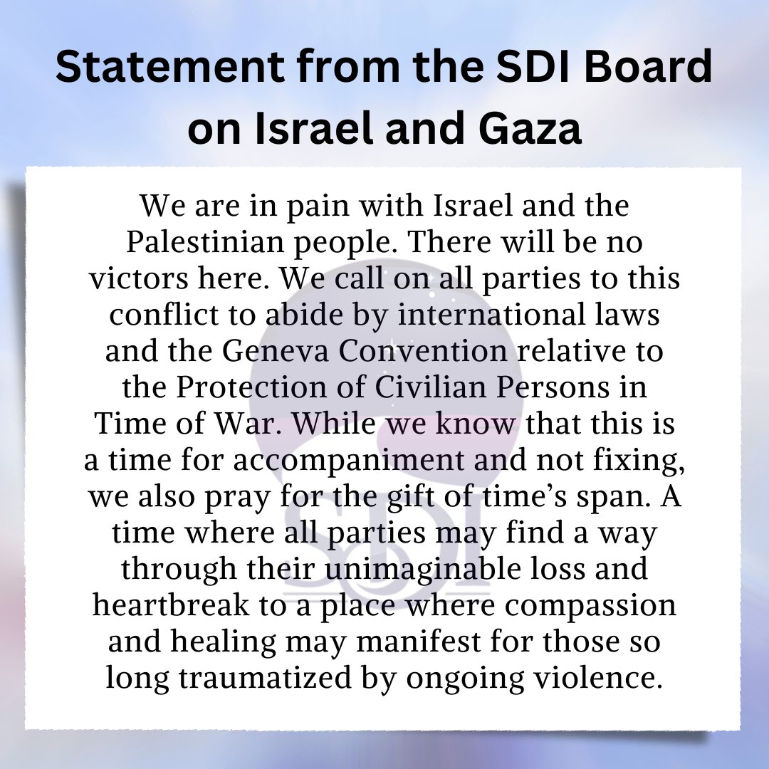 SDI_world's tweet photo. Our hearts &amp; thoughts are with Israel &amp; Gaza during these trying times. We have several resources and prayers on our website that can provide support during these challenging moments. Pls consider sharing these resources with anyone who may find them beneficial.

#PrayersForPeace https://t.co/eDpIVUWeIG