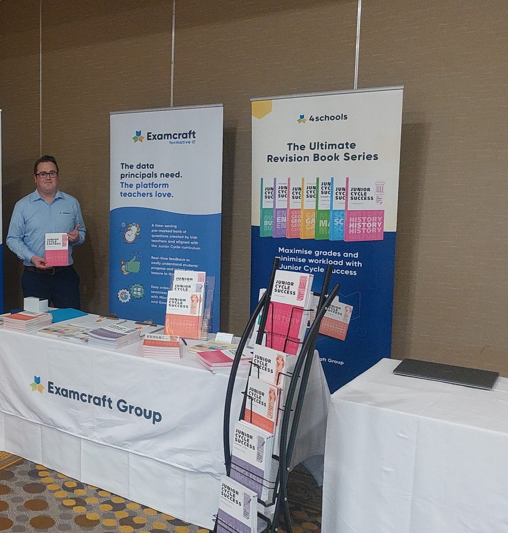 ExamcraftGroup's tweet photo. We are set up to go here @HTAIteachers conference in the @RadissonBluLime 

See #examcraftformative in action and take a deep dive into the #jcsuccess history revision book. Discounts on all our history charts for the day. 
@DervalPol @Dansheedy_Ed

#historyconference2023 https://t.co/IxoH47AnFa