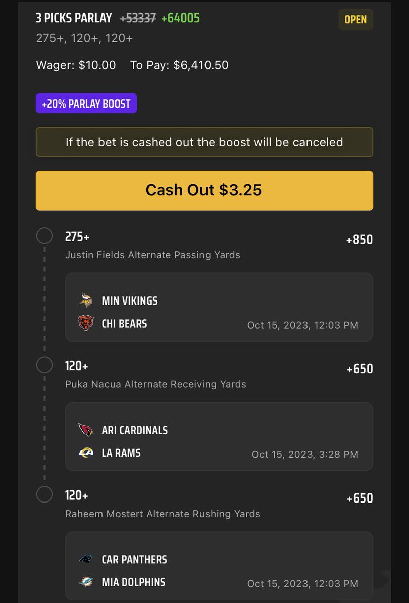 5dollarman's tweet photo. 🚨NFL LOTTO🚨

$10–>$6,410

$500 giveaway to someone who Likes and RTs when it smacks.

#gamblingx #NFL https://t.co/UlOyXXDa3I